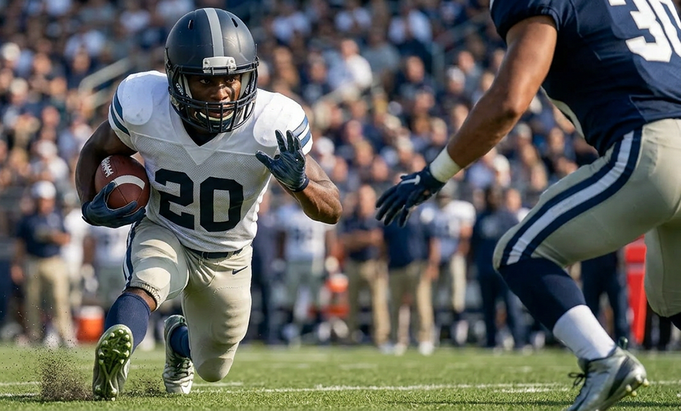 Running back carrying the ball
